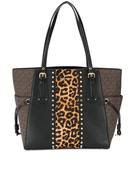 michael kors leopard print bag studs|Michael Kors cheetah print handbags.